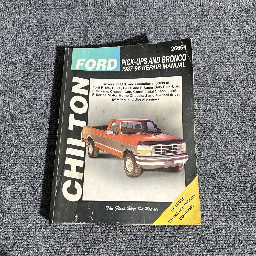 Chilton 26664 Ford Pick-Ups and Bronco 1987-96 Repair Manual with Diagrams